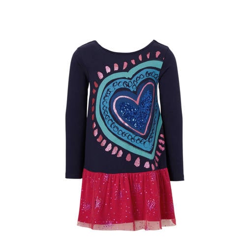 Desigual Jurk Met Print En Tule Rok desigual kopen in de aanbieding