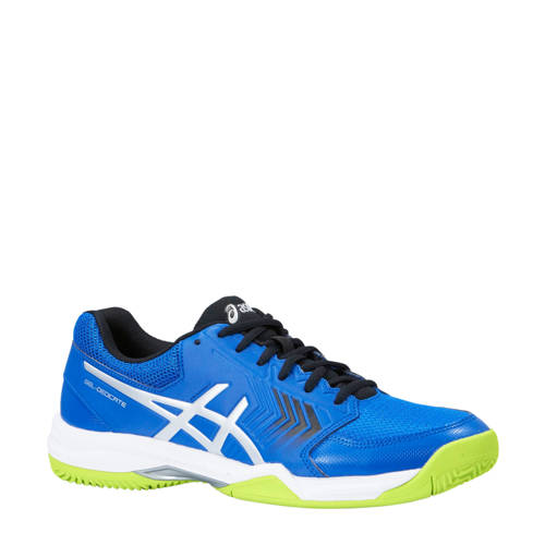 Asics Gel Dedicate 5 Clay Tennisschoenen Blauwlimegroen asics kopen in de aanbieding