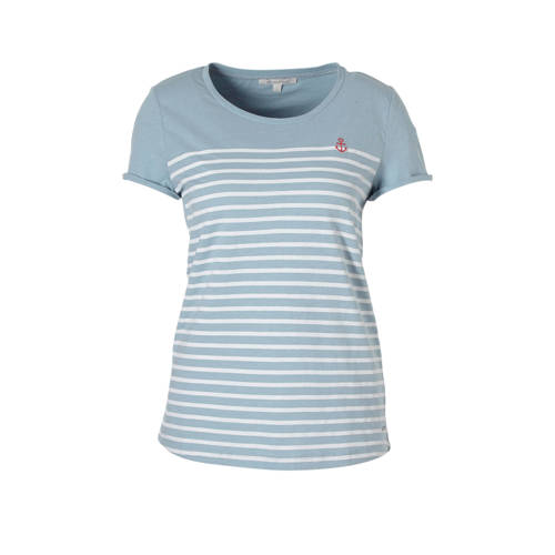 Tom Tailor T Shirt Blauw Met Strepen tom tailor kopen in de aanbieding