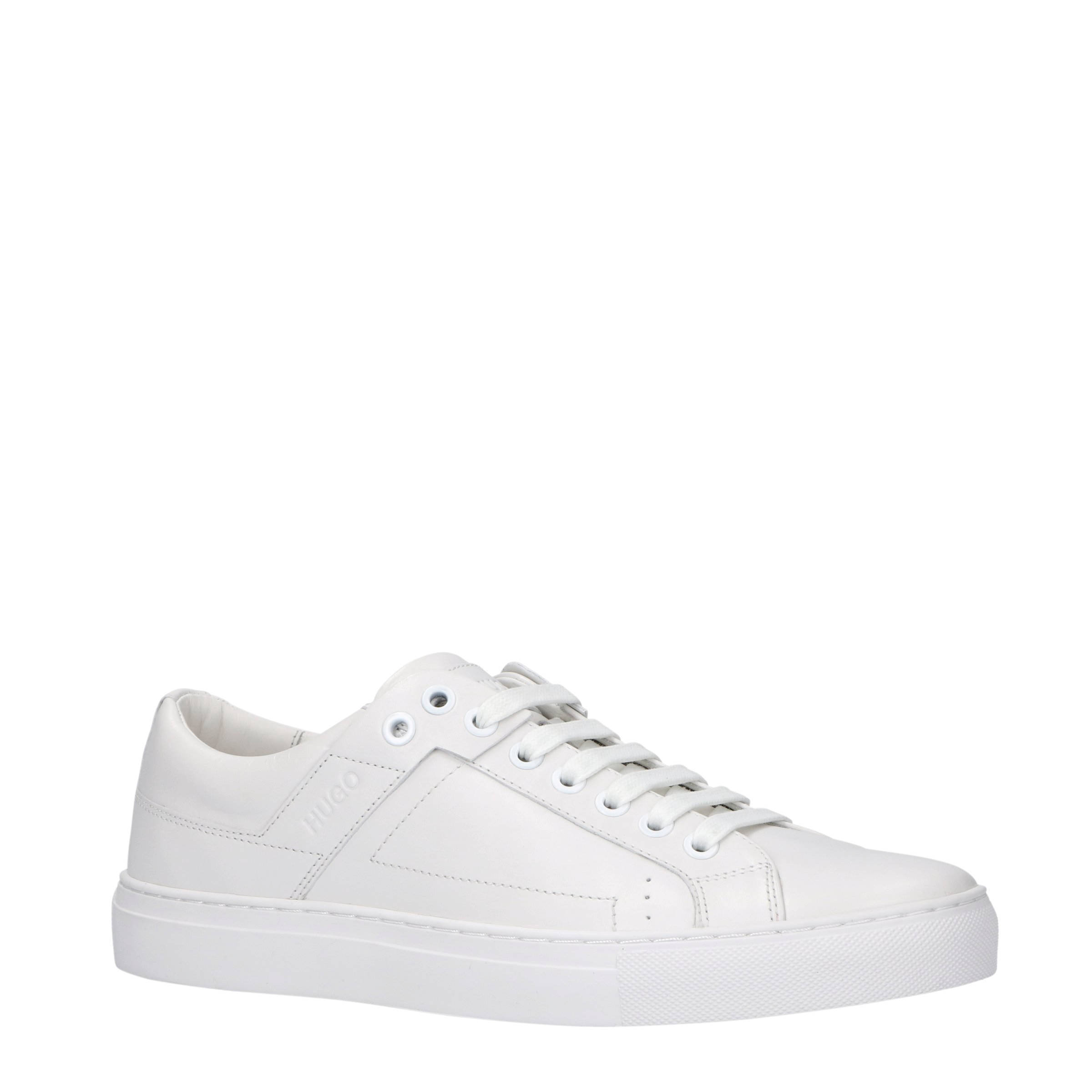 HUGO Futurism_Tenn_lt leren sneakers wit | wehkamp