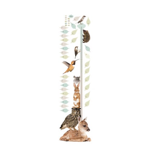 Kek Amsterdam Muursticker Forest Friends Groeimeter 40X150 Cm kek amsterdam kopen in de aanbieding