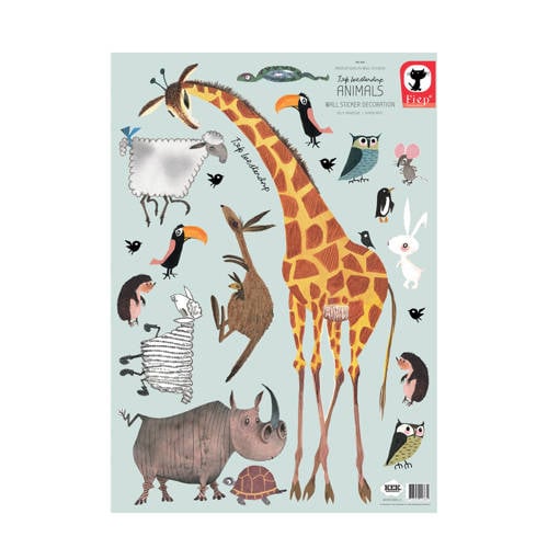 Kek Amsterdam Muursticker Dieren 42X59 Cm kek amsterdam kopen in de aanbieding