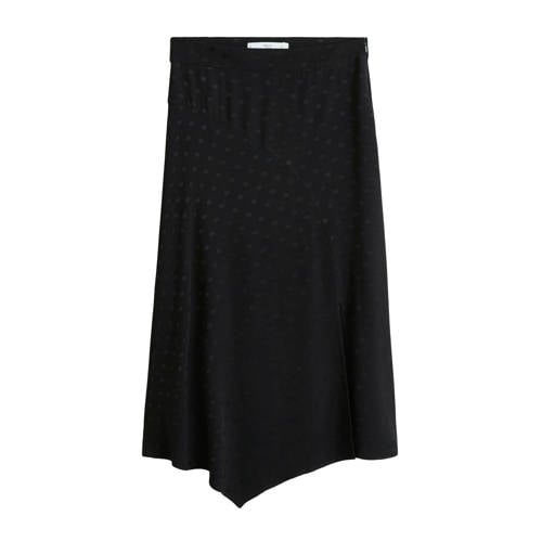 Mango Rok Met Van Jacquard Zwart mango kopen in de aanbieding