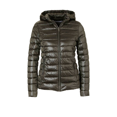 Mango Gewatteerde Jas Kaki mango kopen in de aanbieding