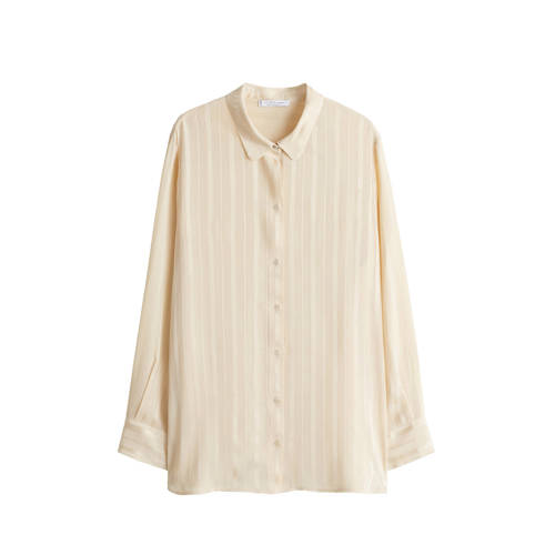 Violeta By Mango Blouse Met Streep Textuur Lichtbeige violeta by mango kopen in de aanbieding Violeta By Mango Blouse Met Streep Textuur Lichtbeige violeta by mango kopen in de aanbieding