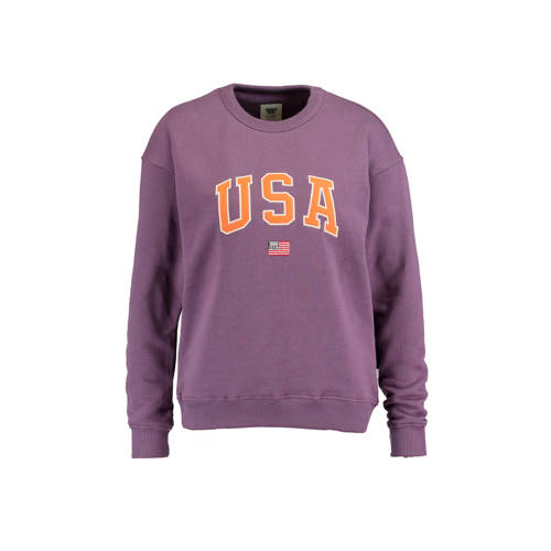 America Today Sweater Soel Paars america today kopen in de aanbieding