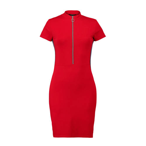 Coolcat Jurk Met Contrasterende Bies Donkerblauw coolcat kopen in de aanbieding