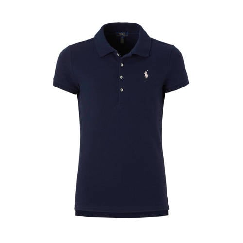 Polo Ralph Lauren Pique Donkerblauw polo ralph lauren kopen in de aanbieding