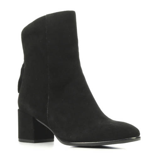 Lina Locchi Suede Enkellaarzen Zwart lina locchi kopen in de aanbieding