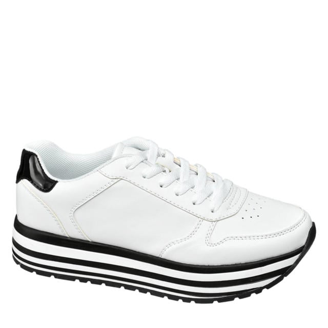 Wreed stapel alliantie vanHaren Graceland plateau sneakers wit | wehkamp