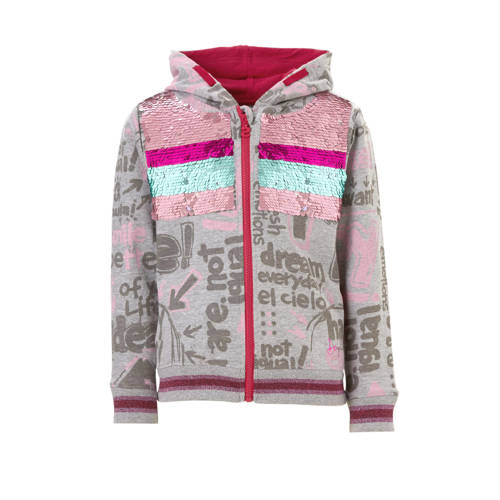 Desigual Hoodie Met Omkeerbare Pailletten Grijs desigual kopen in de aanbieding