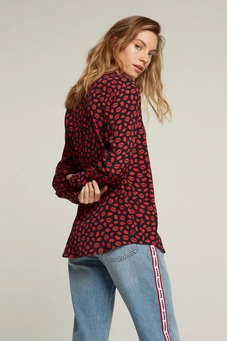 all print over blouse rood Catwalk met Junkie q6w8ApFp