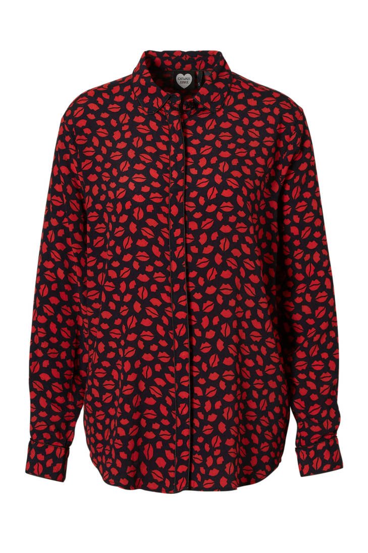 all print over blouse rood Catwalk met Junkie q6w8ApFp
