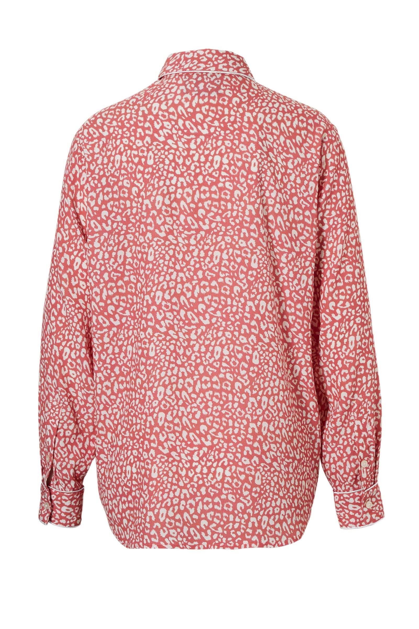 rood blouse met Catwalk panterprint Junkie 41Fn0