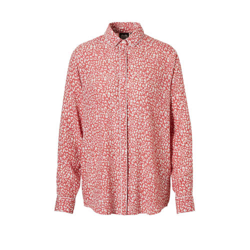 Catwalk Junkie Blouse Met Panterprint Rood catwalk junkie kopen in de aanbieding