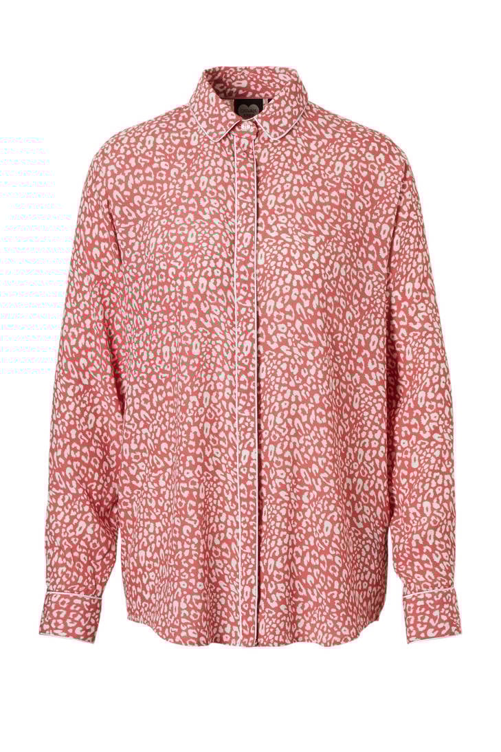 rood blouse met Catwalk panterprint Junkie 41Fn0