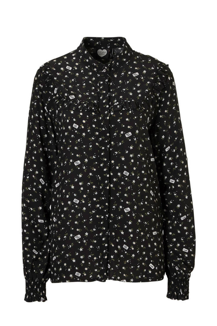 gebloeme Junkie Catwalk zwart Catwalk blouse Junkie wq7pxS8p