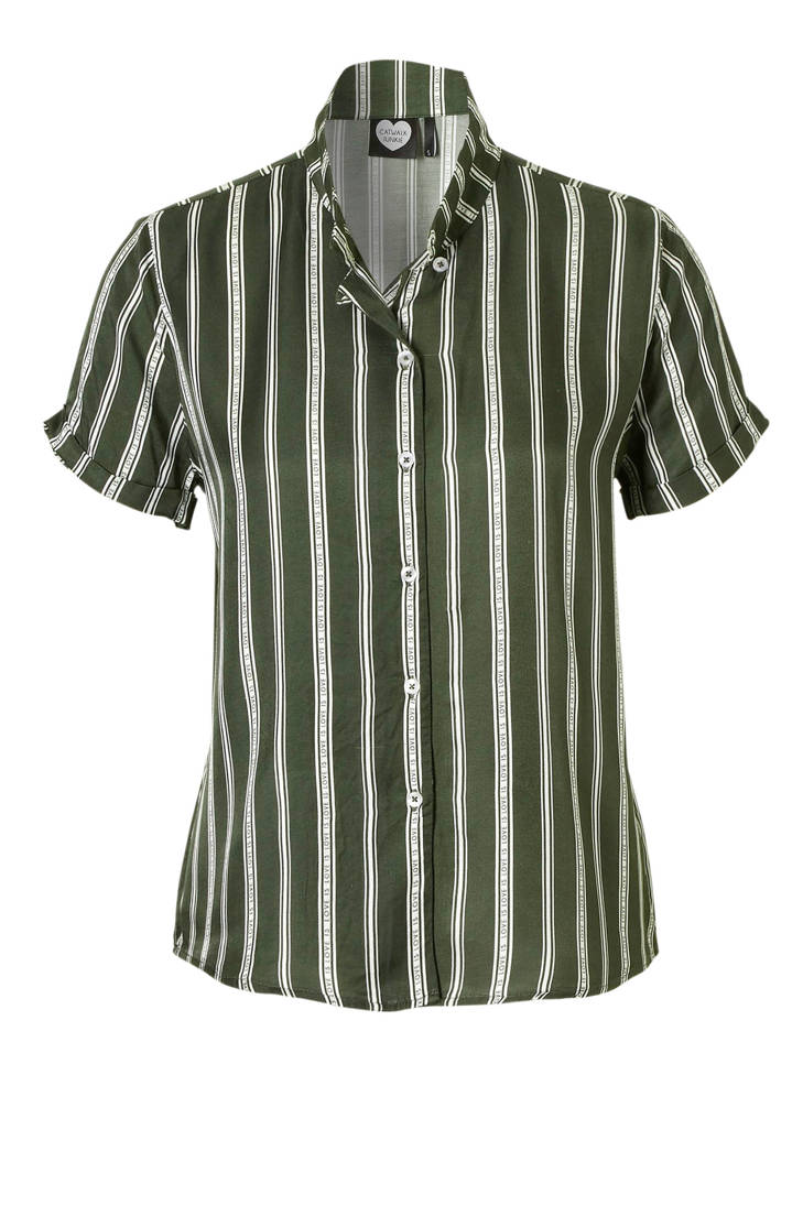 gestreepte blouse Catwalk Junkie Catwalk groen Junkie q7PtSz7