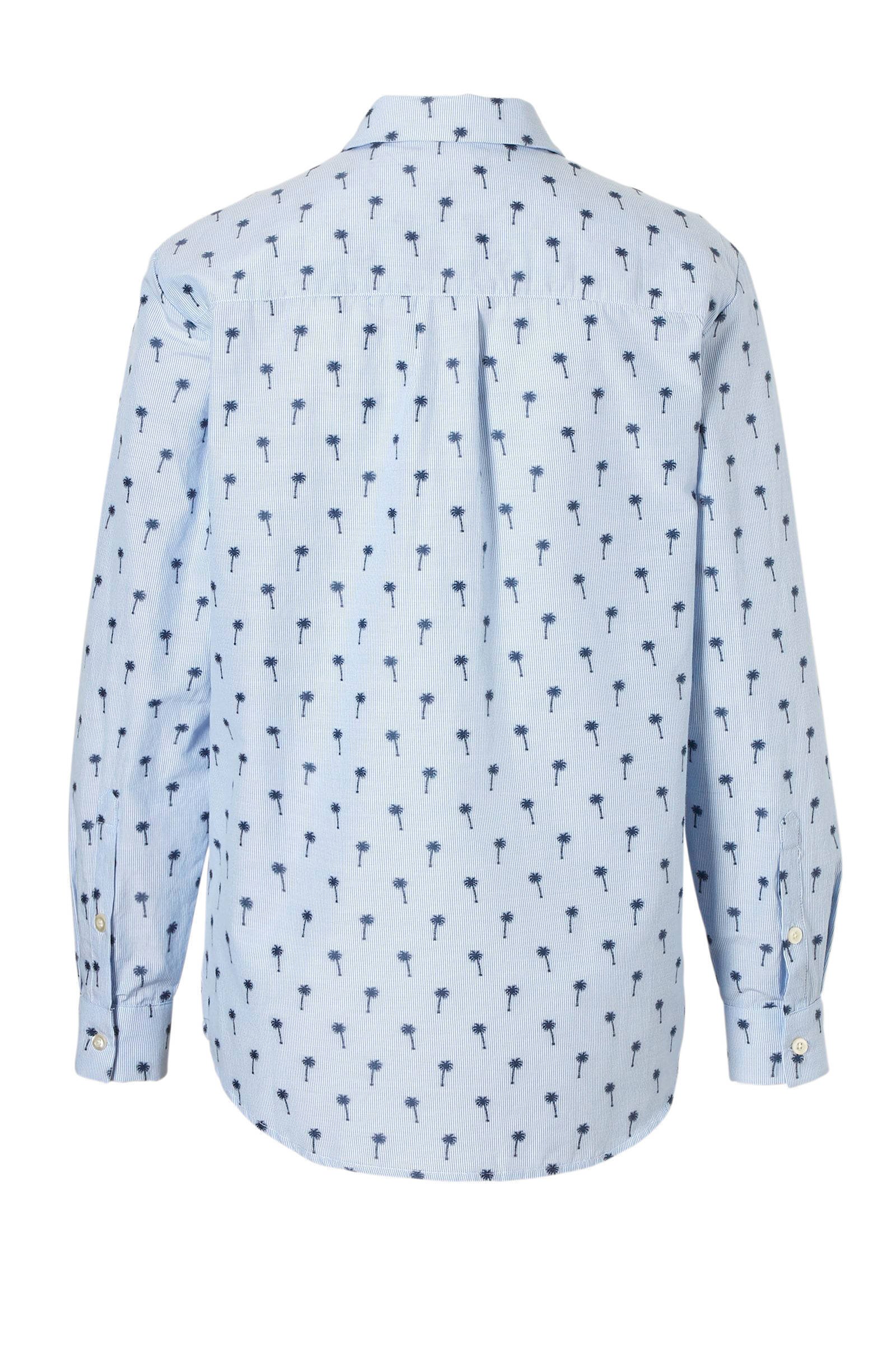 blouse palmbomen Catwalk blauw Junkie met BPxCq5w