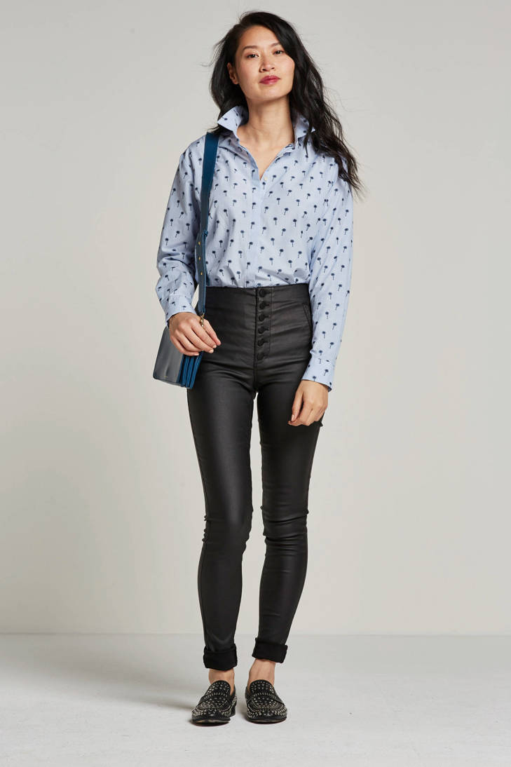 blouse palmbomen Catwalk blauw Junkie met BPxCq5w