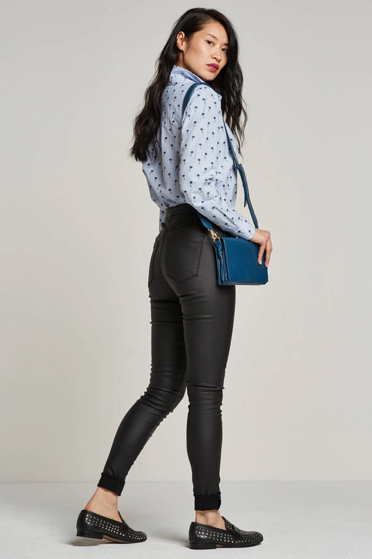 blouse palmbomen Catwalk blauw Junkie met BPxCq5w
