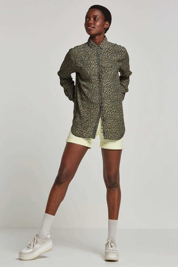 kaki blouse panterprint Junkie met Catwalk wI5XqW