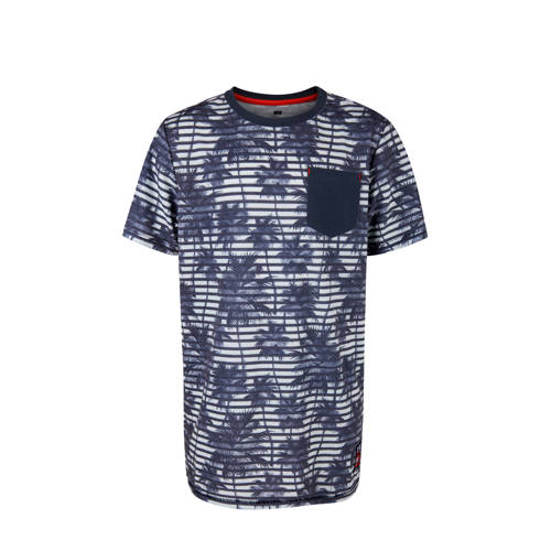 We Fashion T Shirt Met Allover Dessin Blauw we fashion kopen in de aanbieding