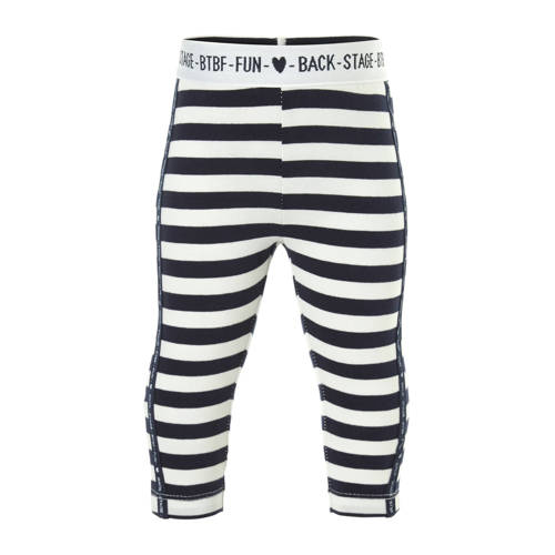 Born To Be Famous Gestreepte Legging Met Zijstreep Blauw born to be famous kopen in de aanbieding