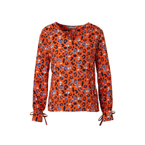 Geisha Blouse Met Panterprint Rood geisha kopen in de aanbieding Geisha Blouse Met Panterprint Rood geisha kopen in de aanbieding