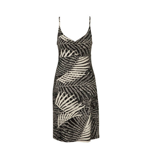 Geisha jurk met all over print zwart Geisha jurk met all over print zwart