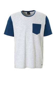 t-shirt met borstzakje grijs mêlee