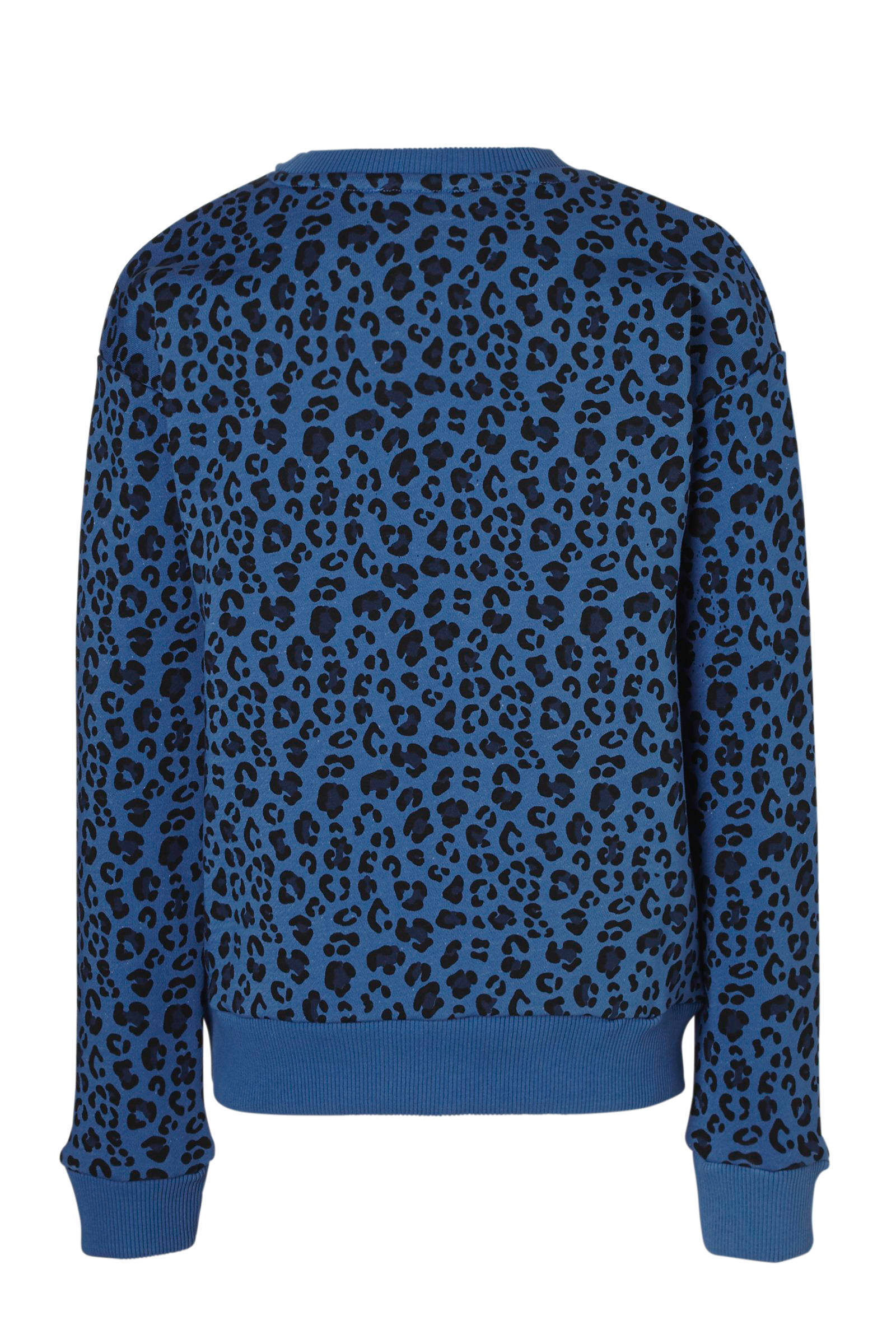 Cars sweater Mintya met panterprint en tekst blauw | wehkamp Panterprint Comfy Trui Kobalt |