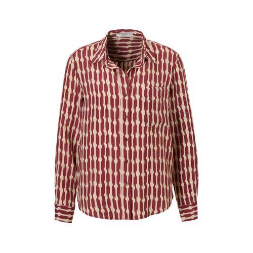 Mango Blouse Met Textuur Bordeaux mango kopen in de aanbieding