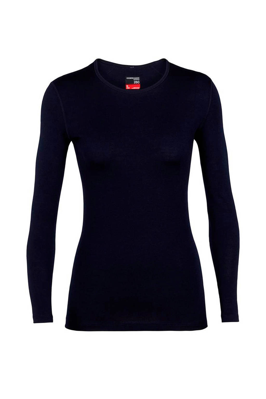 Icebreaker 260 Tech Long Sleeve Crewe thermoshirt donkerblauw
