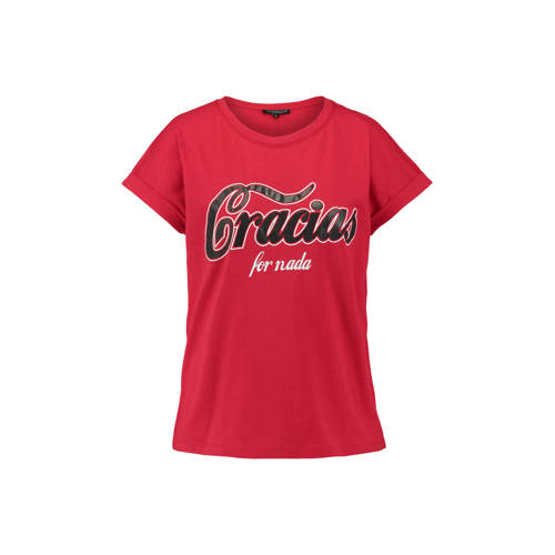 Coolcat T Shirt Met Opdruk Rood coolcat kopen in de aanbieding Coolcat T Shirt Met Opdruk Rood coolcat kopen in de aanbieding