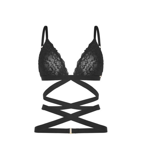 Sapph By Faya Bralette Fierce Met Mesh Zwart sapph kopen in de aanbieding