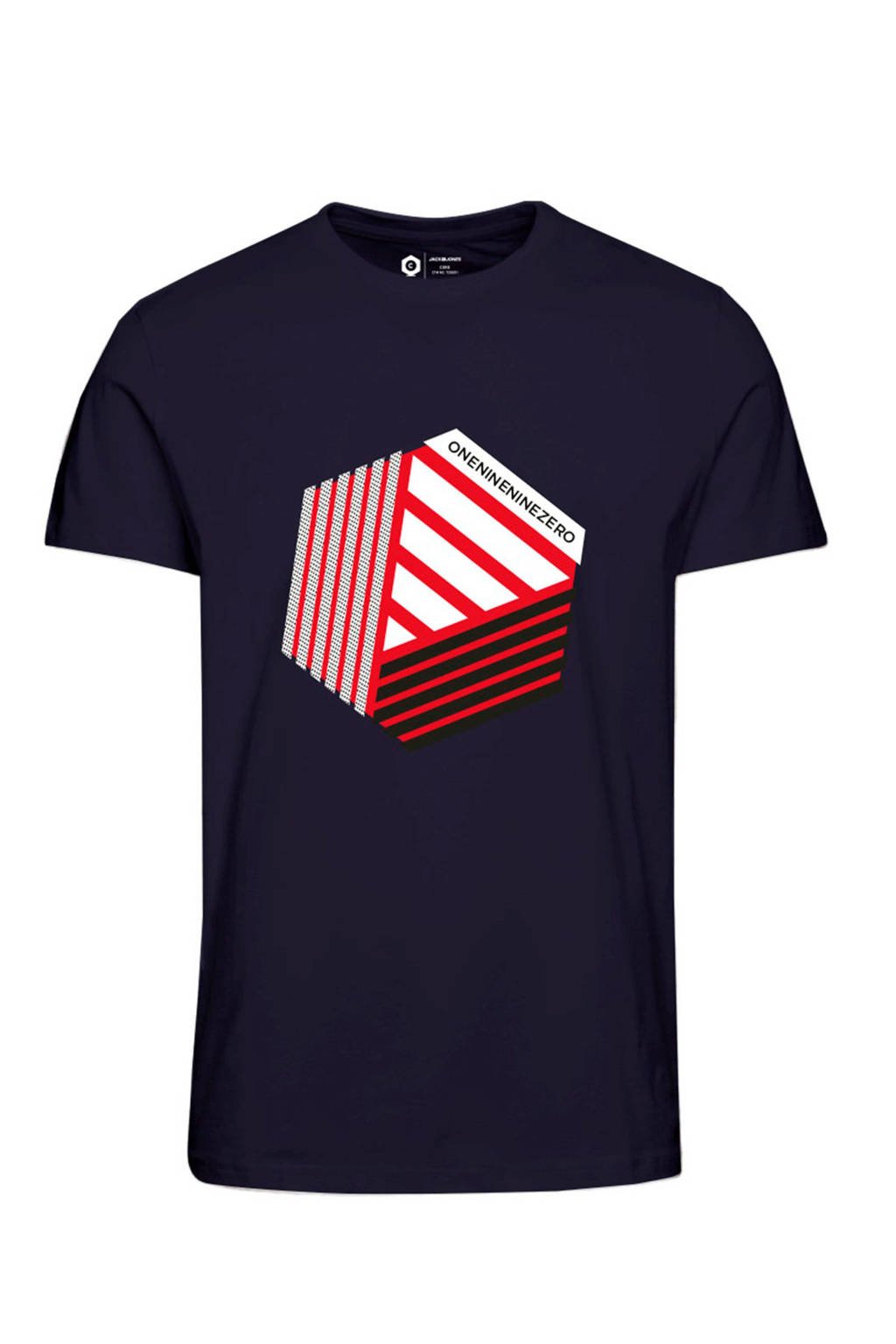 JACK & JONES CORE T-shirt met printopdruk, Marine