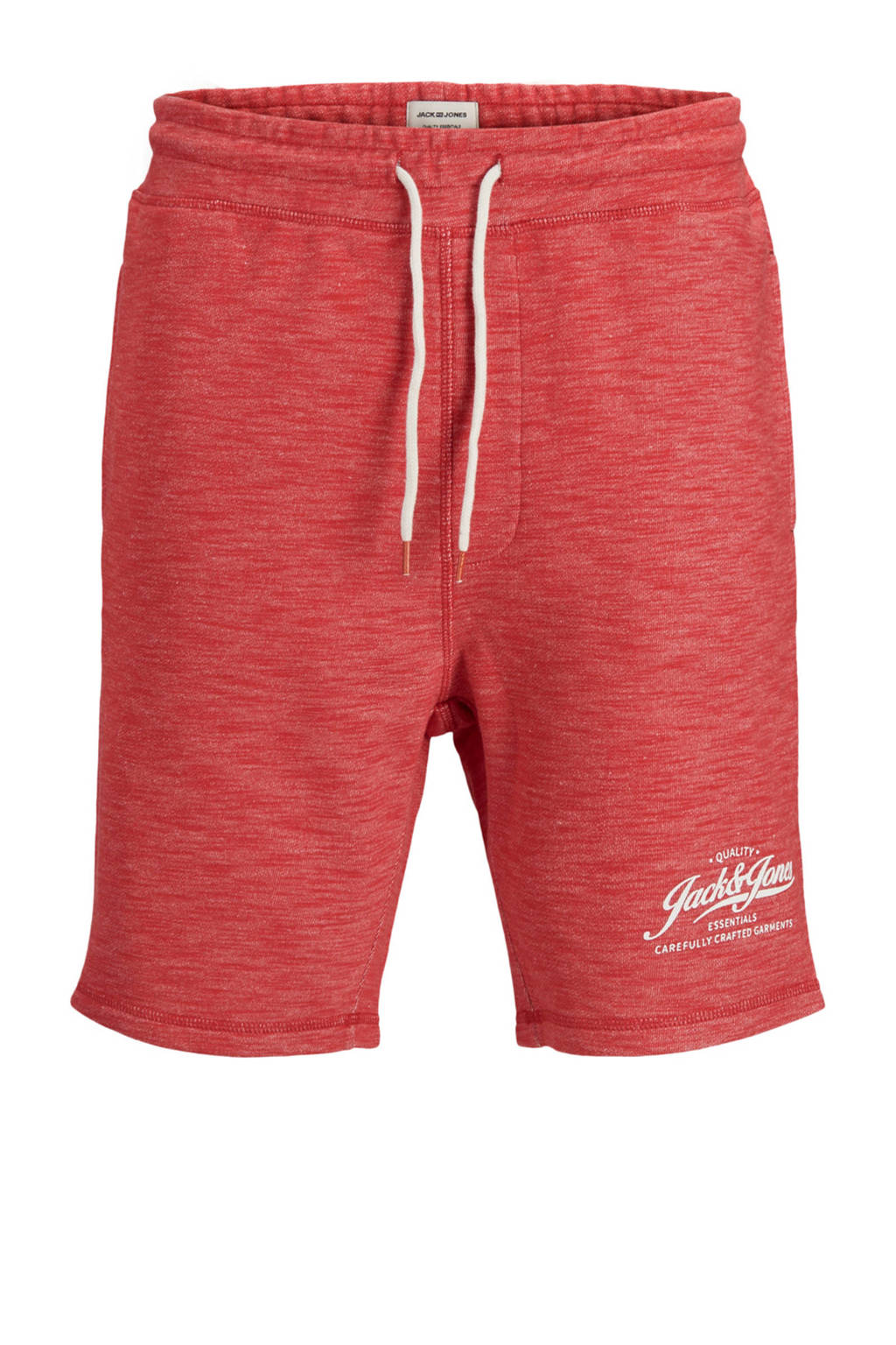 JACK & JONES ESSENTIALS slim fit sweatshort met aantrekkoord, Rood