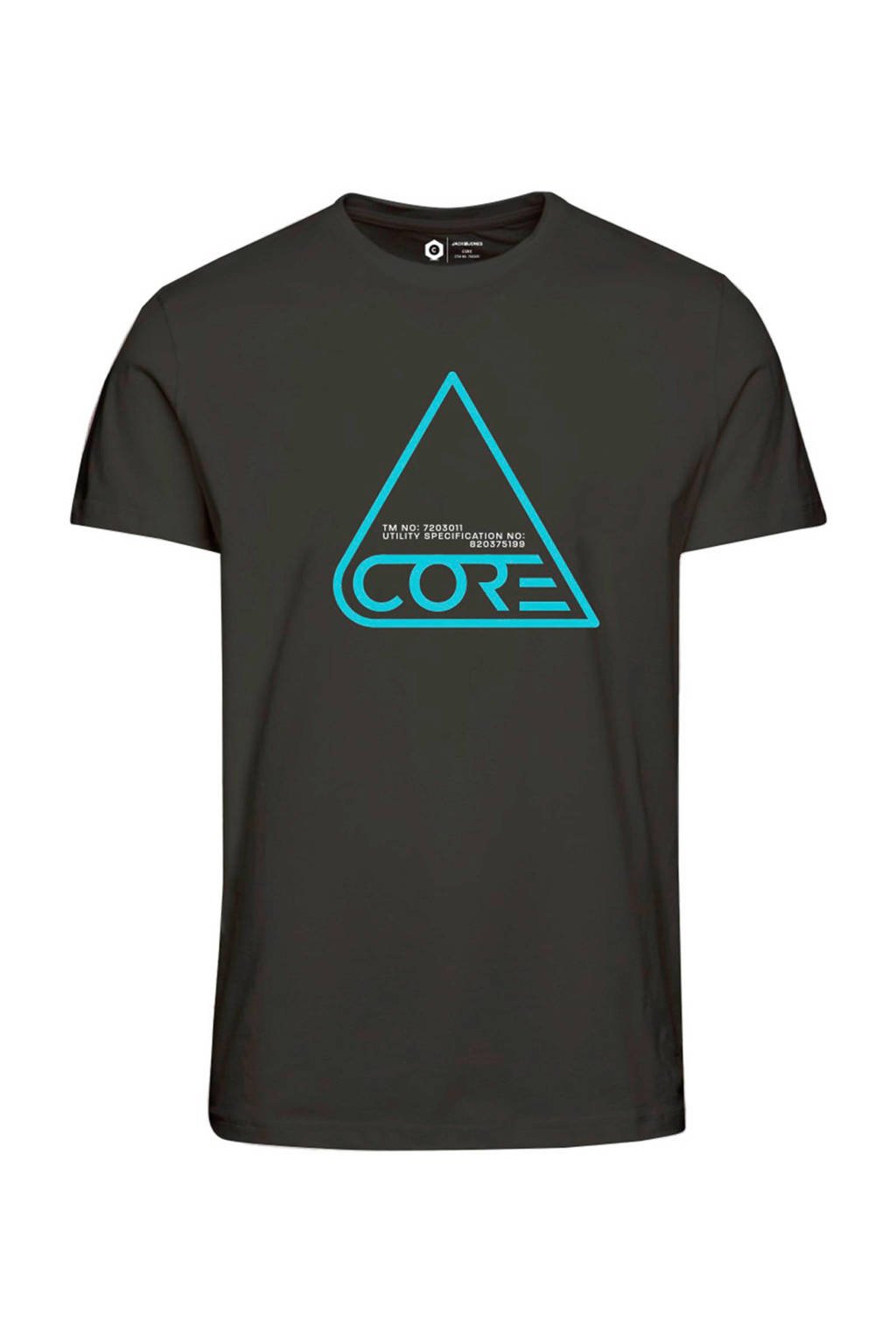 JACK & JONES CORE T-shirt met printopdruk, Zwart