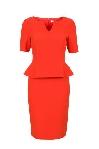 jurk met volant rood