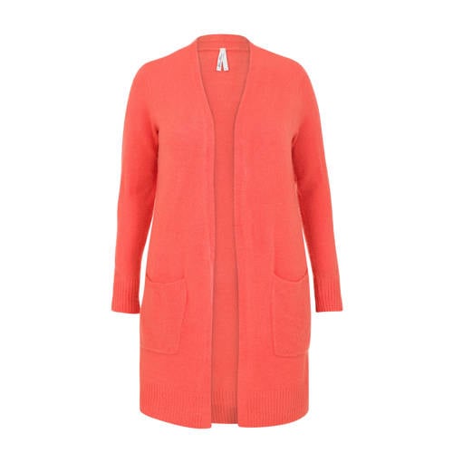 Miss Etam Plus Gebreide Vest Rood miss etam kopen in de aanbieding