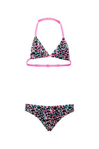 triangel bikini met panterprint