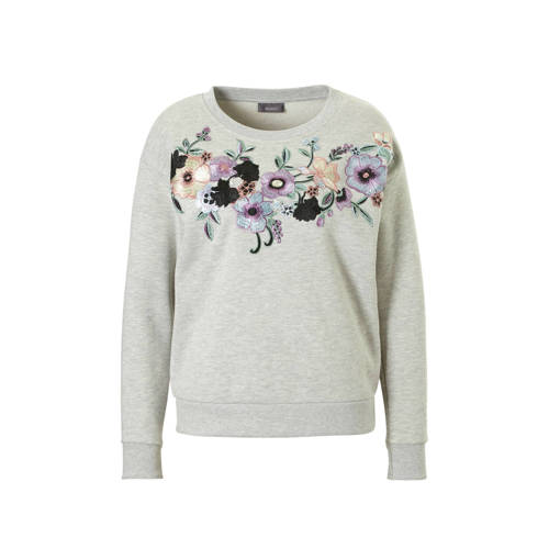 Ca Yessica Sweater Met Borduursels Grijs ca kopen in de aanbieding Ca Yessica Sweater Met Borduursels Grijs ca kopen in de aanbieding