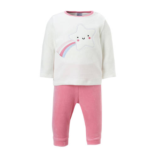 Ca Baby Club Velours Pyjama Met Ster ca kopen in de aanbieding