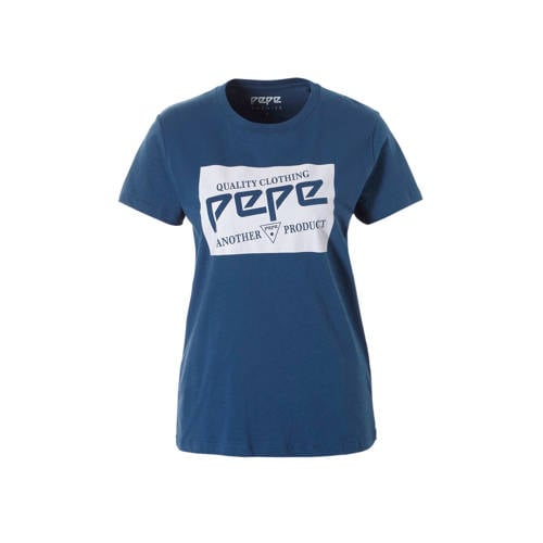 Pepe Jeans T Shirt Met Printopdruk Blauw pepe jeans kopen in de aanbieding Pepe Jeans T Shirt Met Printopdruk Blauw pepe jeans kopen in de aanbieding