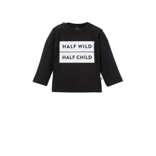 Wooden Newborn Baby Longsleeve Zwart wooden kopen in de aanbieding