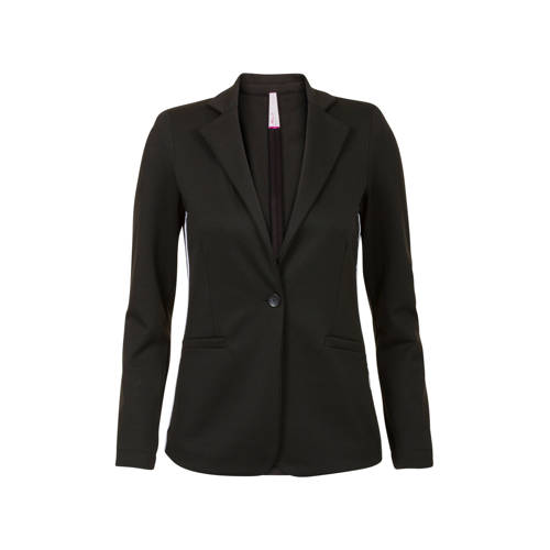 Miss Etam Regulier Blazer Jack Met Contrast Bies Zwart miss etam kopen in de aanbieding