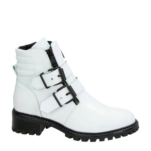 Ps Poelman Leren Bikerboots Wit ps poelman kopen in de aanbieding