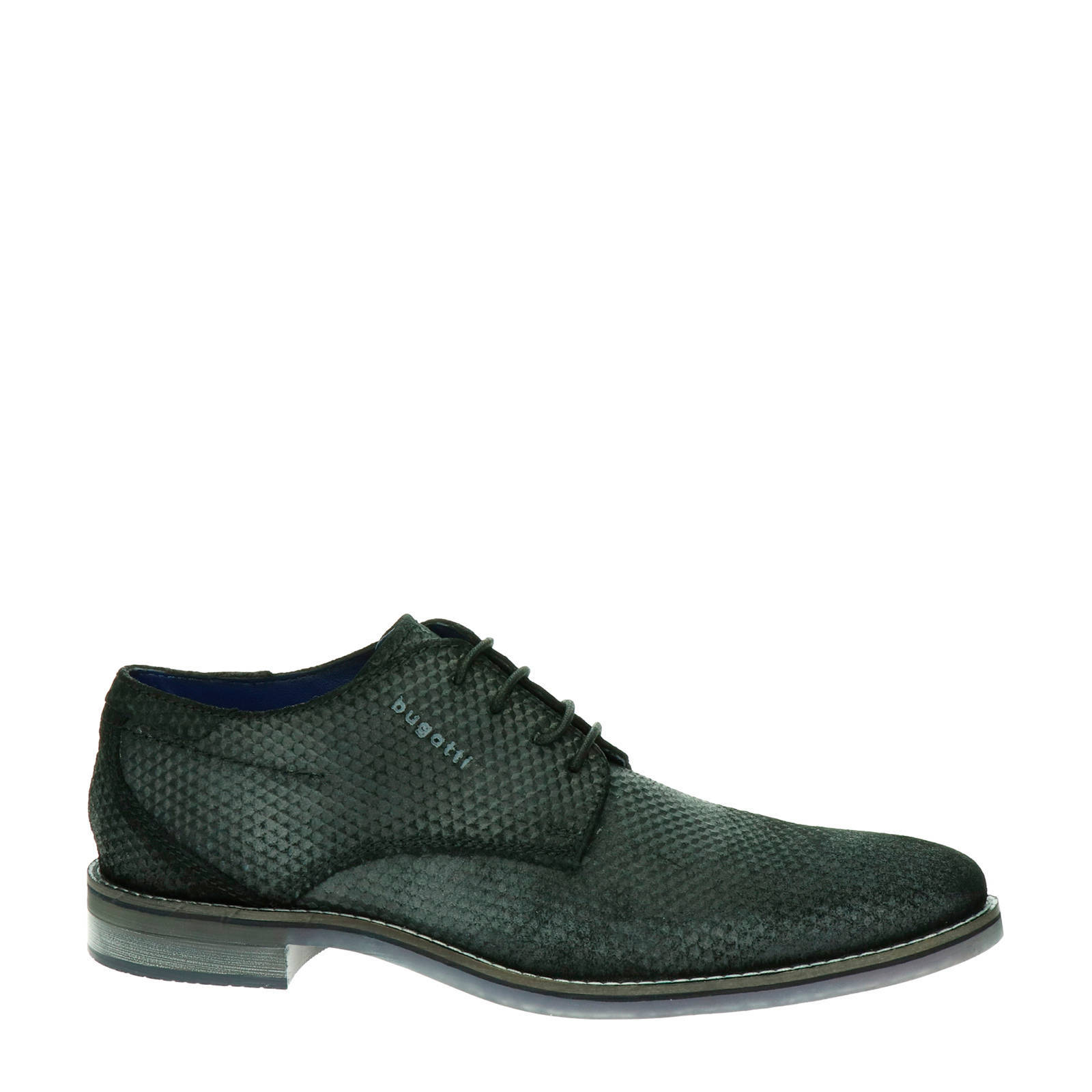 Bugatti suède veterschoenen zwart | wehkamp