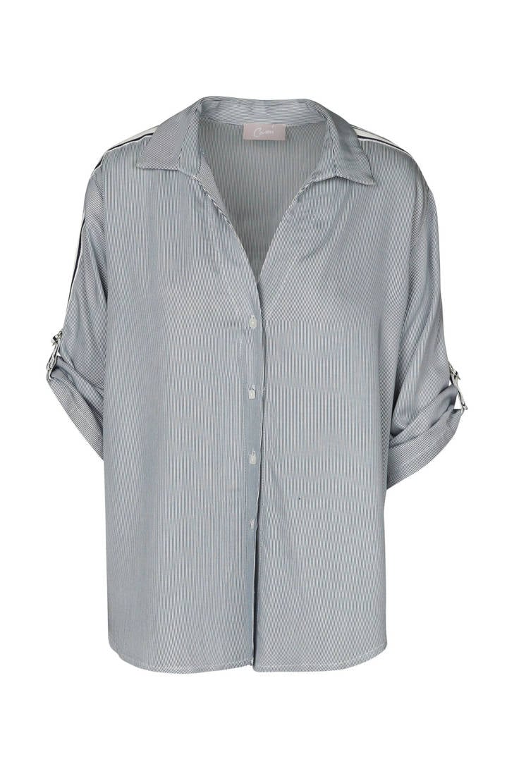 Cassis met Cassis zijstreep gestreepte gestreepte blouse zijstreep Cassis met blouse qXAdd8xaw